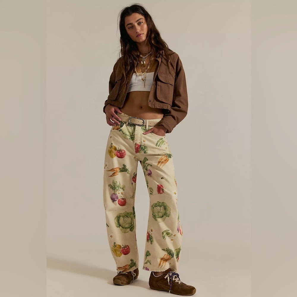 Free People Barrel Vegetable Jeans we the free